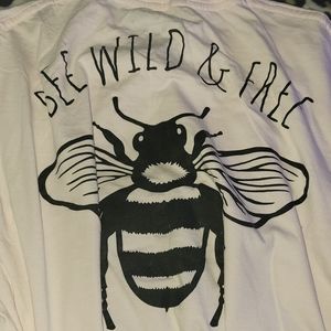 Be wild and free. Crop top. light pink